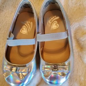 Silver Toddler Girl Dress Shoes Size 6